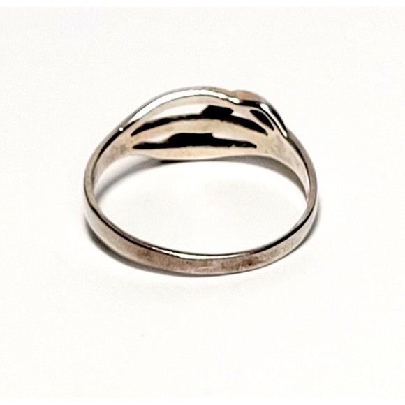 925K Sterling Silver Modernist Asymmetrical Weave Ring Sz 11.75 VGC - Picture 6 of 13